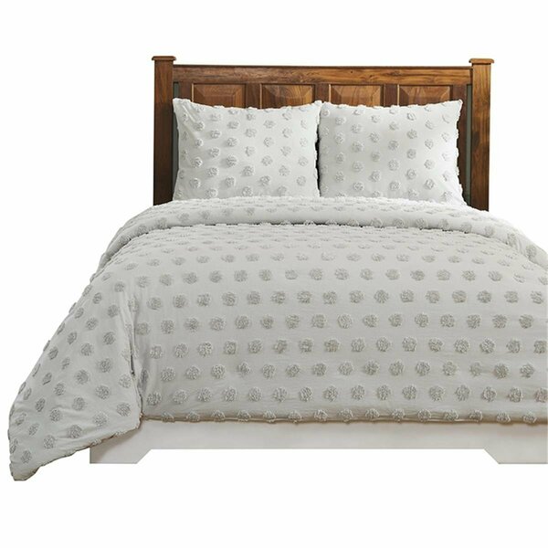 Better Trends Athenia Collection 100% Cotton King Comforter Set in Gray QUATKIGRY
